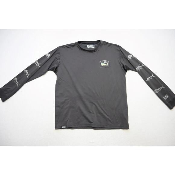 Pelagic Waterman Tee UVA Shirt Fishing Black 100% Nylon Graphic Mens Size Large - Picture 5 of 12